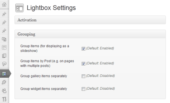 Modular admin page