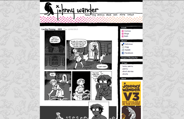 Johnny Wander home page